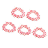 Maxbell Maxbell Multiple Flower Beaded Bracelet Jewelry for 18'' Pink