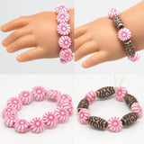 Maxbell Multiple Flower Beaded Bracelet Jewelry for 18'' Pink - Aladdin Shoppers