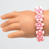 Maxbell Multiple Flower Beaded Bracelet Jewelry for 18'' Pink - Aladdin Shoppers