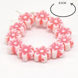 Maxbell Multiple Flower Beaded Bracelet Jewelry for 18'' Pink - Aladdin Shoppers