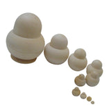 Maxbell DIY Set Of 10 Pieces Blank Unpainted Wooden Russian Nesting Dolls 6 Inch - Aladdin Shoppers