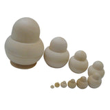 Maxbell DIY Set Of 10 Pieces Blank Unpainted Wooden Russian Nesting Dolls 6 Inch - Aladdin Shoppers