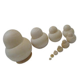 Maxbell DIY Set Of 10 Pieces Blank Unpainted Wooden Russian Nesting Dolls 6 Inch - Aladdin Shoppers