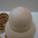 Maxbell DIY Set Of 10 Pieces Blank Unpainted Wooden Russian Nesting Dolls 6 Inch - Aladdin Shoppers