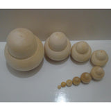 Maxbell DIY Set Of 10 Pieces Blank Unpainted Wooden Russian Nesting Dolls 6 Inch - Aladdin Shoppers