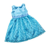 Maxbell Sequin Sleeveless Dress Skirt Outfit for 18'' Doll Blue - Aladdin Shoppers