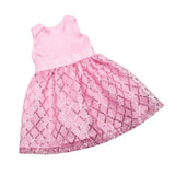 Maxbell Sequin Sleeveless Dress Skirt Outfit for 18'' Doll Pink - Aladdin Shoppers