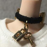 Maxbell Fashionable Metal Doll Necklace with Retro Key Pendant for 1/6 Blythe Doll - Aladdin Shoppers