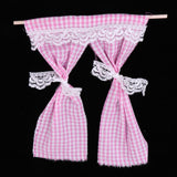 Maxbell Dollhouse Miniatures Lovely Excellent Workmanship Cotton Curtain Pink - Aladdin Shoppers