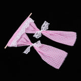 Maxbell Dollhouse Miniatures Lovely Excellent Workmanship Cotton Curtain Pink - Aladdin Shoppers