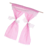 Maxbell Dollhouse Miniatures Lovely Excellent Workmanship Cotton Curtain Pink - Aladdin Shoppers
