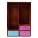 Maxbell 1/6 Doll House Wooden Wardrobe & Clothes Hangers Model Furniture Accessories