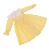 Maxbell Handmade Cute Doll Costume Long Sleeve Dress for 1/6 BJD Blythe Dolls Yellow - Aladdin Shoppers