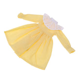 Maxbell Handmade Cute Doll Costume Long Sleeve Dress for 1/6 BJD Blythe Dolls Yellow - Aladdin Shoppers