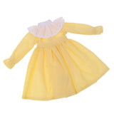 Maxbell Handmade Cute Doll Costume Long Sleeve Dress for 1/6 BJD Blythe Dolls Yellow - Aladdin Shoppers