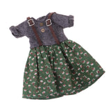 6xHandmade Adorable Doll Costume Strap Floral Dress for 1/6 BJD Blythe Dolls