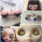 Maxbell Doll Eyelid Eye Frame Mechanism for Blythe Doll Custom Making Dark Tanned - Aladdin Shoppers