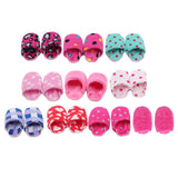 Maxbell Cute Shoes Slippers for 18" Dolls Clothes Accs Grid - Aladdin Shoppers