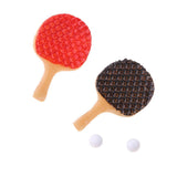 Maxbell Dollhouse Miniature 1/12 Table Tennis Ball Racket Kit Room Fairy Garden Accessory - Aladdin Shoppers