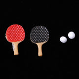 Maxbell Dollhouse Miniature 1/12 Table Tennis Ball Racket Kit Room Fairy Garden Accessory - Aladdin Shoppers