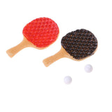 Maxbell Dollhouse Miniature 1/12 Table Tennis Ball Racket Kit Room Fairy Garden Accessory - Aladdin Shoppers