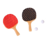 Maxbell Dollhouse Miniature 1/12 Table Tennis Ball Racket Kit Room Fairy Garden Accessory - Aladdin Shoppers