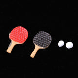 Maxbell Dollhouse Miniature 1/12 Table Tennis Ball Racket Kit Room Fairy Garden Accessory - Aladdin Shoppers