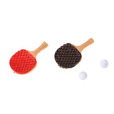 Maxbell Dollhouse Miniature 1/12 Table Tennis Ball Racket Kit Room Fairy Garden Accessory - Aladdin Shoppers