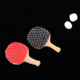 Maxbell Dollhouse Miniature 1/12 Table Tennis Ball Racket Kit Room Fairy Garden Accessory - Aladdin Shoppers