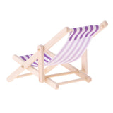 Maxbell Striped Wooden Lounge Chair 1/12 Dollhouse Miniature Furniture Purple Stripe - Aladdin Shoppers