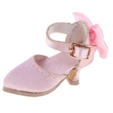 8xFashion Doll Pointed Toe Shoes Block High Heels for 1/6 Blythe Dolls Pink