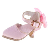 8xFashion Doll Pointed Toe Shoes Block High Heels for 1/6 Blythe Dolls Pink