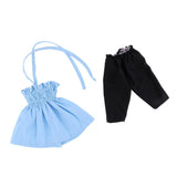 Maxbell Lovely Braces Skirt & Leggings Suit for 18" American Doll Dress Accs Blue - Aladdin Shoppers