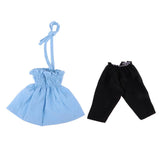 Maxbell Lovely Braces Skirt & Leggings Suit for 18" American Doll Dress Accs Blue - Aladdin Shoppers