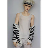 Maxbell 1/3 BJD Cool Striped Cardigan, Tank Top & Jeans Set for Normal 70cm Uncle Male Size Doll Accs - Aladdin Shoppers