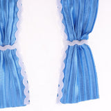 Maxbell Handmade Lovely Style Satin Silk Long Curtain for 1/12 Dollhouse Blue - Aladdin Shoppers