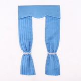 Maxbell Handmade Lovely Style Satin Silk Long Curtain for 1/12 Dollhouse Blue - Aladdin Shoppers
