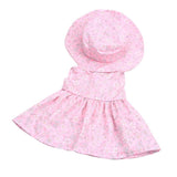 Maxbell Cute Short Skirt & Round Hat Set Accs for 18inch American Doll Pink Flower