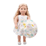 Maxbell Cute Short Skirt & Round Hat Set Accs for 18inch American Doll Kitty