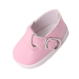 Maxbell PU Leather Shoes with Buckles for Mell Chan 14.5" American Doll Pink - Aladdin Shoppers