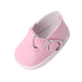 Maxbell PU Leather Shoes with Buckles for Mell Chan 14.5" American Doll Pink - Aladdin Shoppers