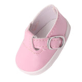 Maxbell PU Leather Shoes with Buckles for Mell Chan 14.5" American Doll Pink - Aladdin Shoppers