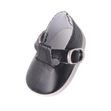 Maxbell PU Leather Shoes with Buckles for Mell Chan 14.5" American Doll Black - Aladdin Shoppers