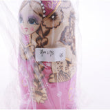 Maxbell 7PCS Beautifully Handmade Wooden Russia Nesting Wishing Doll Matryoshka Pink - Aladdin Shoppers