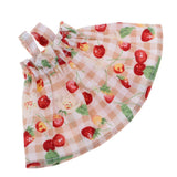 Maxbell Handmade Cute Jumper Skirt with Cherry Pattern Clothes for 1/6 BJD Doll Outfits Beige - Aladdin Shoppers
