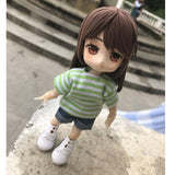 Maxbell Adorable Two-piece Outfits Pants and Top For OB11 Mini Blythe Dolls Green - Aladdin Shoppers