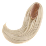 Maxbell 2 Pieces 1/3 BJD Dolls Wig Long Straight Hair for Dollfie DIY Light Gold