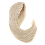 Maxbell 2 Pieces 1/3 BJD Dolls Wig Long Straight Hair for Dollfie DIY Light Gold