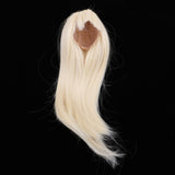 Maxbell 2 Pieces 1/3 BJD Dolls Wig Long Straight Hair for Dollfie DIY Light Gold