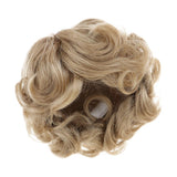 Maxbell Fashion Doll Wig Short Curly Hair DIY Making for Uncle Doll Accs Light Brown - Aladdin Shoppers